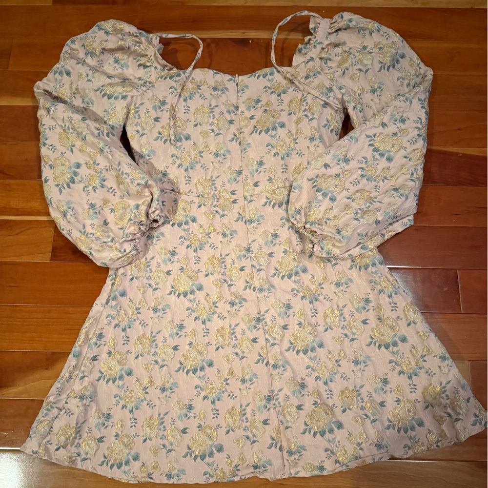 NWT Sister Jane Pastel Floral Long Sleeve Dress - Picture 6 of 6